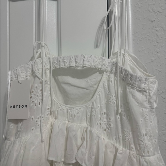 White Tiered Ruffled Maxi Sundress - Picture 6 of 6